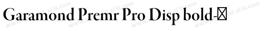 Garamond Premr Pro Disp bold字体转换